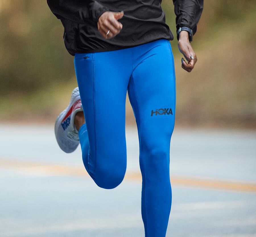 Pants Womens - Hoka One One Performance Crop Tight - Blue - BCKQDRT-45